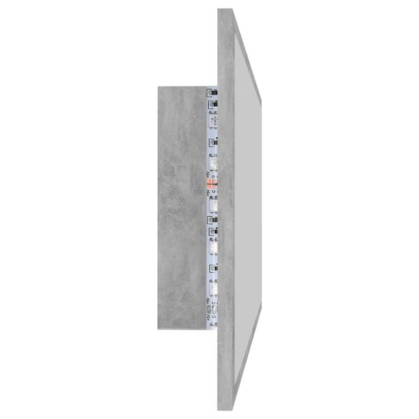 vidaXL Καθρέφτης Μπάνιου Γκρι Σκυροδέματος 90x8,5x37 εκ. Ακρυλικός
