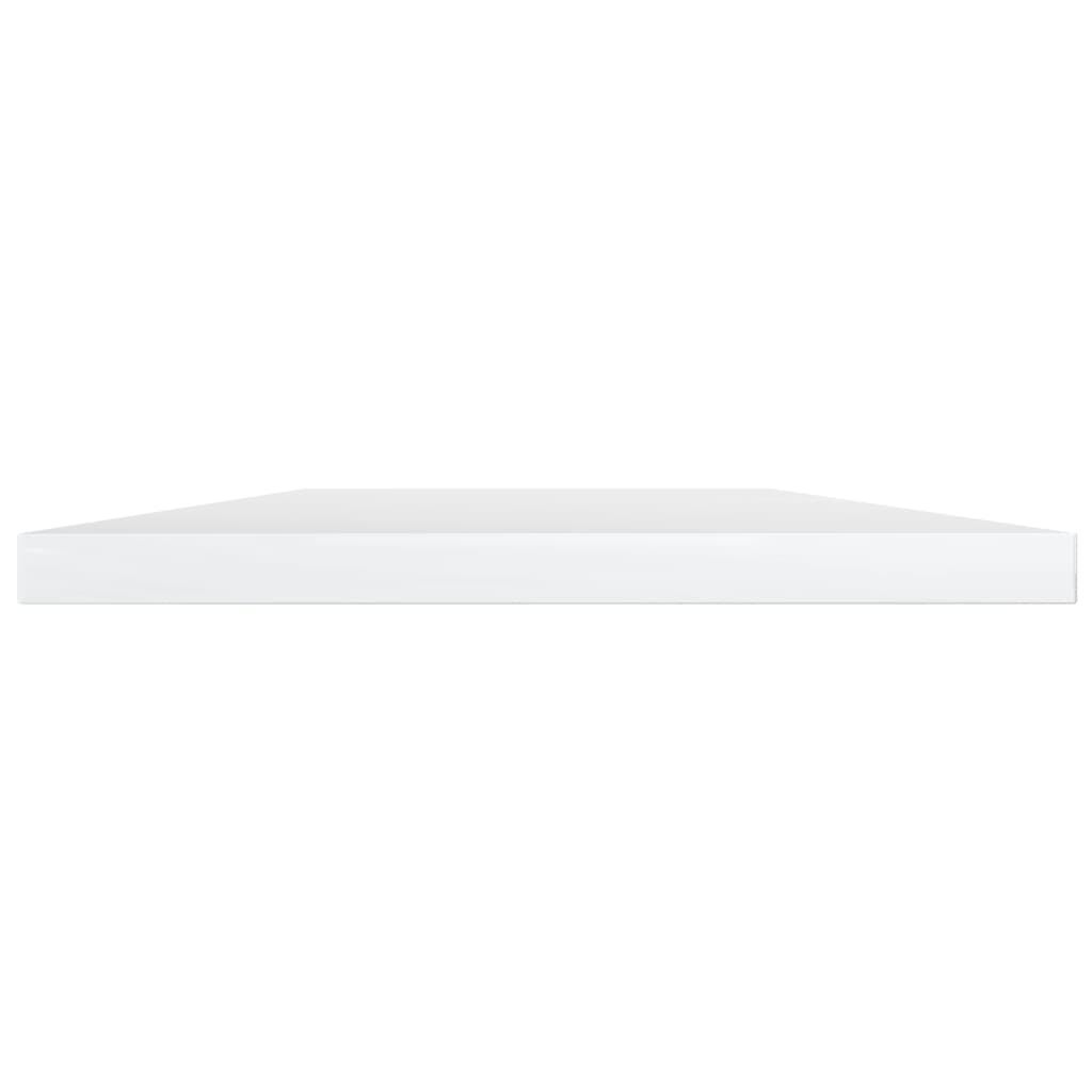 vidaXL Ράφια Βιβλιοθήκης 4 τεμ. Γυαλ. Λευκό 60x30x1,5 εκ. Επεξ. Ξύλο