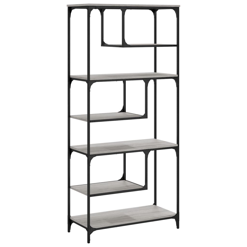 vidaXL Βιβλιοθήκη Γκρι Sonoma 81x36x176 εκ. από Επεξεργ. Ξύλο