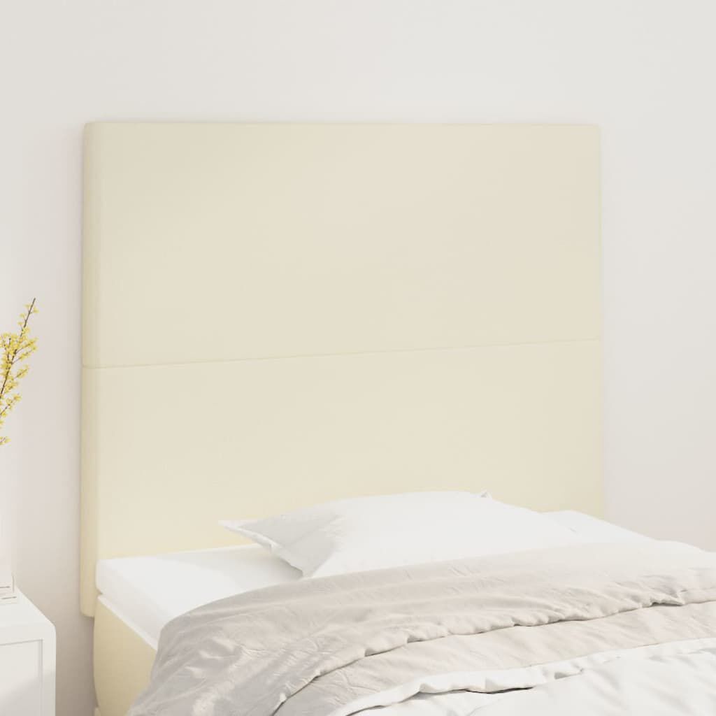 vidaXL Κεφαλάρια Κρεβατιού 2 τεμ Κρεμ 90x5x78/88 εκ. Συνθετικό Δέρμα