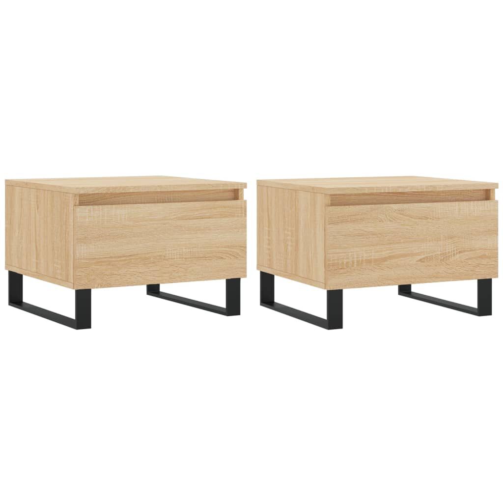 vidaXL Τραπεζάκια Σαλονιού 2 τεμ. Sonoma Δρυς 50x46x35 εκ. Επεξ. Ξύλο