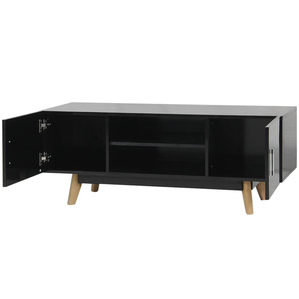 vidaXL Έπιπλο Τηλεόρασης Γυαλιστερό Μαύρο 120 x 40 x 46 εκ. από MDF