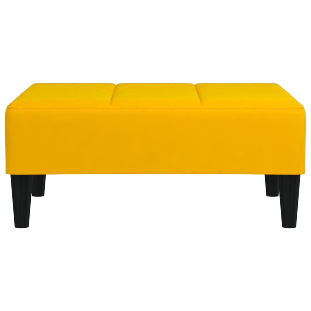 vidaXL Υποπόδιο Κίτρινο 78 x 56 x 32 εκ. Βελούδινο