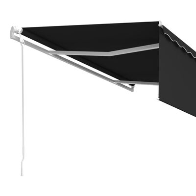 vidaXL Τέντα Συρόμενη Αυτόματη με Σκίαστρο Ανθρακί 5 x 3 μ.