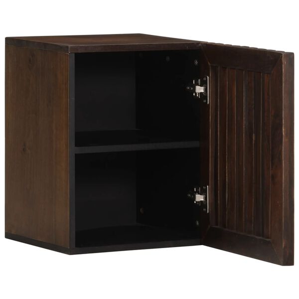 vidaXL Ντουλάπι Μπάνιου Επιτοίχιο Καφέ 38x34x48 εκ. Μασίφ Ξύλο Μάνγκο