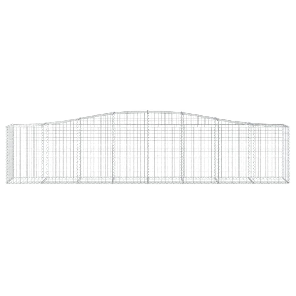 vidaXL Συρματοκιβώτια Τοξωτά 8 τεμ. 400x50x80/100 εκ. Γαλβαν. Ατσάλι