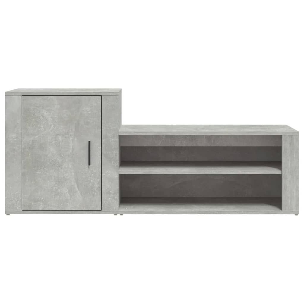 vidaXL Παπουτσοθήκη Γκρι Σκυροδέματος 130x35x54 εκ. Επεξεργασμένο Ξύλο
