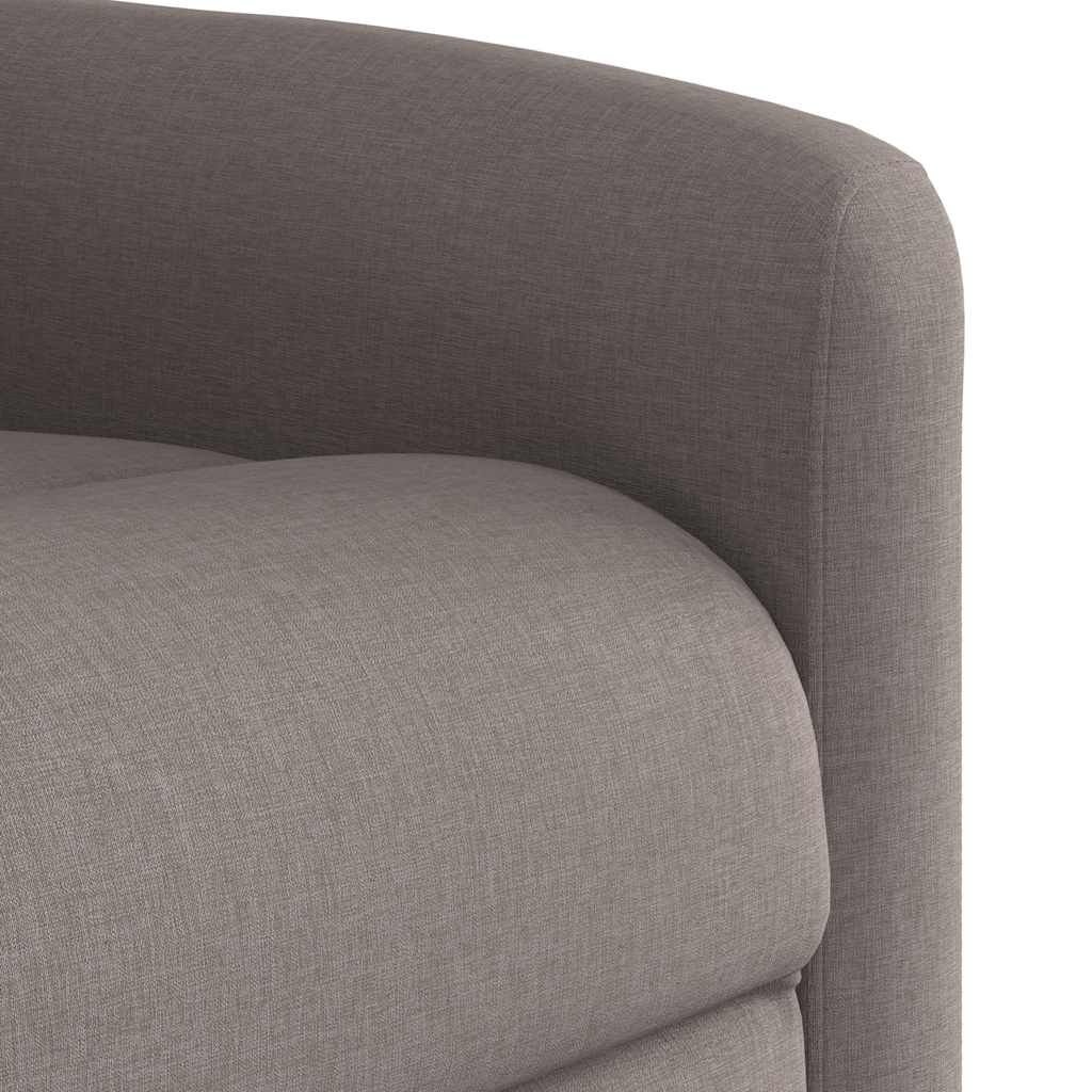 vidaXL Πολυθρόνα Μασάζ Ηλεκτρική Ανακλινόμενη Taupe Υφασμάτινη