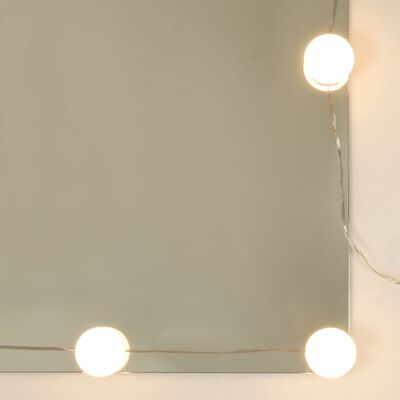 vidaXL Έπιπλο Καθρέπτη με LED Καπνιστή Δρυς 60x31,5x62 εκ.