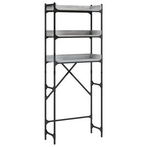 vidaXL Ραφιέρα Πλυντηρίου Γκρι Sonoma 67x25x163 εκ. από Επεξεργ. Ξύλο