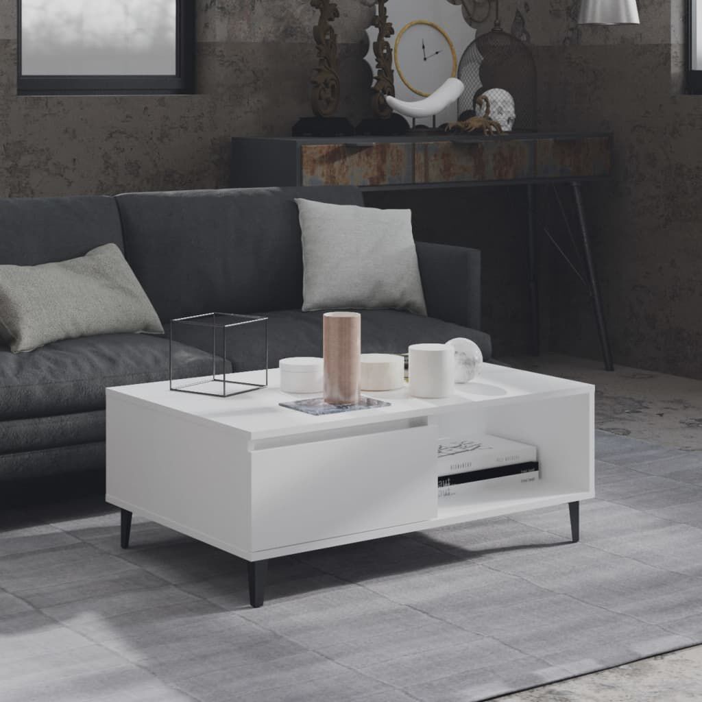 vidaXL Τραπεζάκι Σαλονιού Λευκό 90 x 60 x 35 εκ. από Μοριοσανίδα