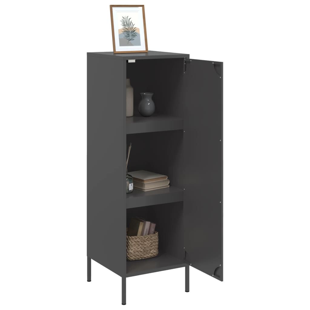 vidaXL Ντουλάπι Μαύρο 36x39x113 εκ. από Ατσάλι
