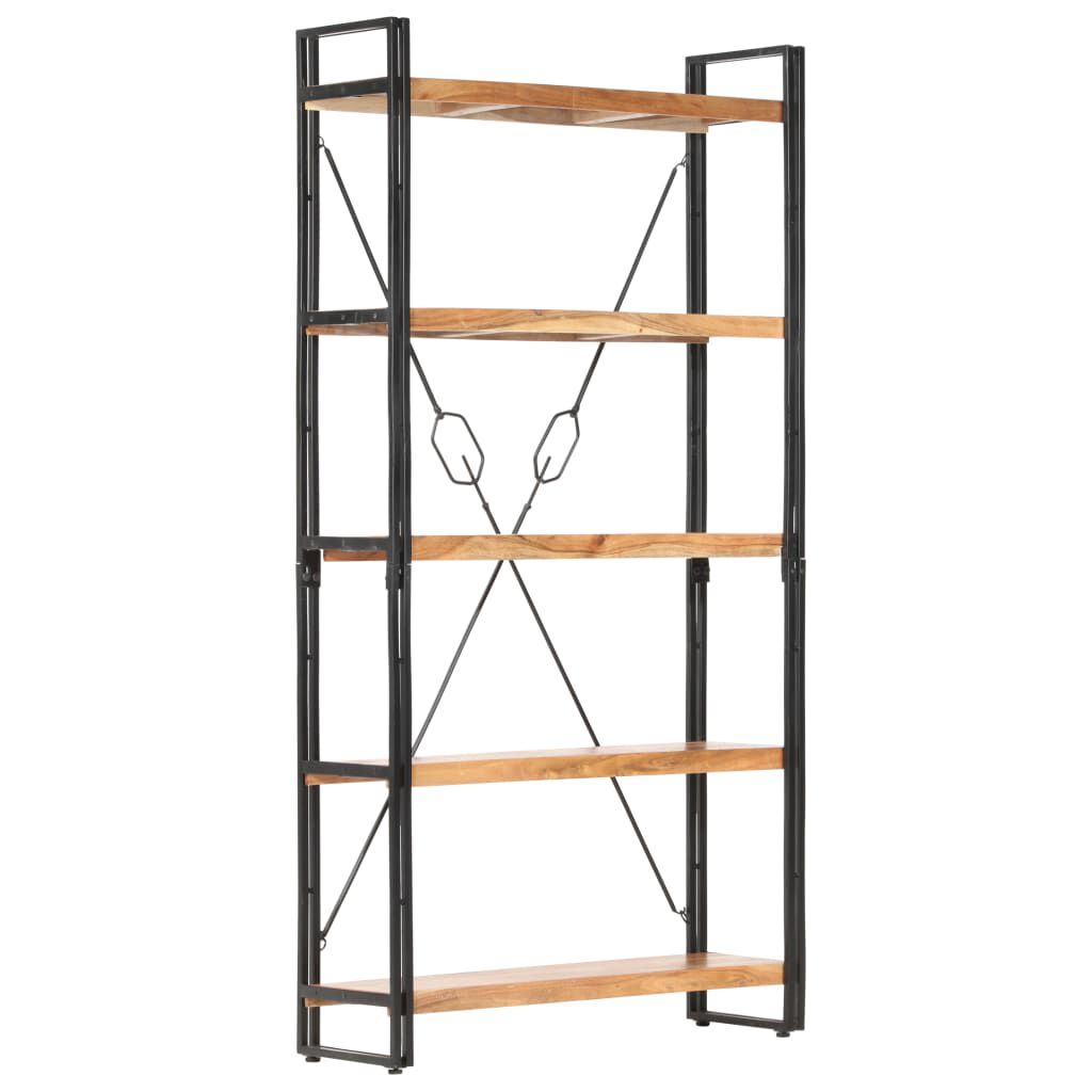 vidaXL Βιβλιοθήκη με 5 Επίπεδα 90 x 30 x 180 εκ. Μασίφ Ξύλο Ακακίας
