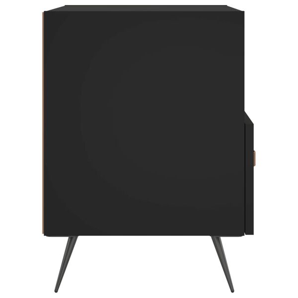 vidaXL Κομοδίνα 2 τεμ. Μαύρα 40 x 35 x 47,5 εκ. από Επεξεργασμένο Ξύλο