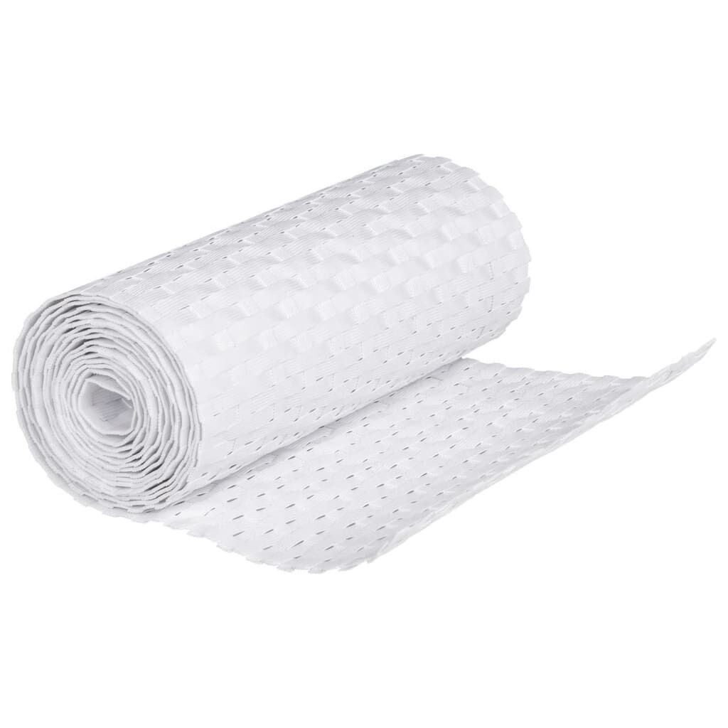 vidaXL Διαχωριστικό Βεράντας 5 τεμ. Λευκό 255x19 εκ. Συνθετικό Ρατάν