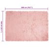 vidaXL Ψεύτικο Δέρμα Προβάτου Χαλί Ροζ 140 x 200 cm Πολυεστέρας