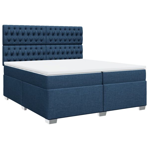 vidaXL &Kappa;&rho;&epsilon;&beta;ά&tau;&iota; Boxspring &mu;&epsilon; &Sigma;&tau;&rho;ώ&mu;&alpha; &Mu;&pi;&lambda;&epsilon; 200x200 &epsilon;&kappa;. &Upsilon;&phi;&alpha;&sigma;&mu;ά&tau;&iota;&nu;&omicron;
