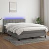 vidaXL &Kappa;&rho;&epsilon;&beta;ά&tau;&iota; Boxspring &mu;&epsilon; &Sigma;&tau;&rho;ώ&mu;&alpha; & LED &Sigma;&kappa;.&Gamma;&kappa;&rho;&iota; 140x190 &epsilon;&kappa; &Upsilon;&phi;&alpha;&sigma;&mu;ά&tau;&iota;&nu;&omicron;