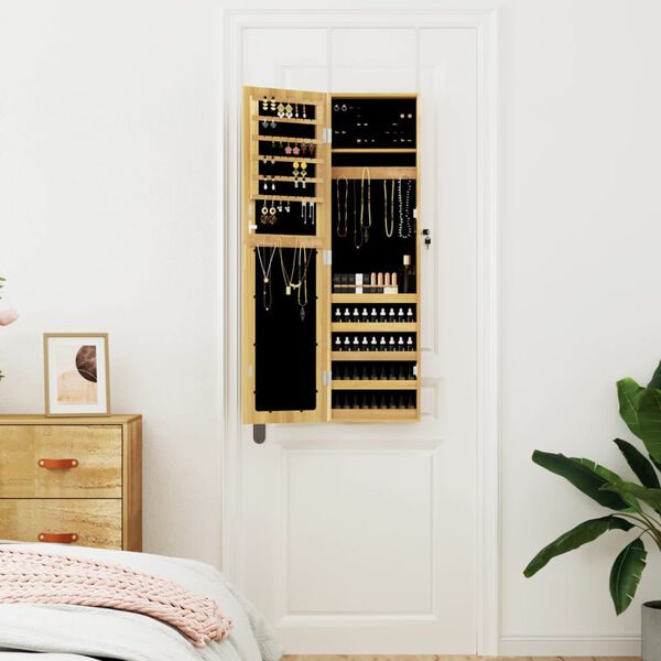 vidaXL Έπιπλο Κοσμημάτων με Καθρέφτη Επιτοίχιο 30 x 8,5 x 106 εκ.