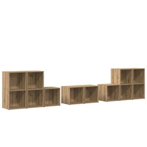 vidaXL &Sigma;&Epsilon;&Tau; &Beta;&Alpha;&Theta;&Mu;&Omicron;&Lambda;&Omicron;&Gamma;&Eta;&Sigma;&Eta;&Sigma; &Tau;&Eta;&Lambda;&Epsilon;&Omicron;&Rho;&Alpha;&Sigma;&Eta;&Sigma; &Epsilon;&pi;&iota;&tau;&omicron;ί&chi;&iota;&omicron; 8 pcs Artisan Oak