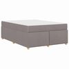 vidaXL Σκελετός Κρεβατιού με στρώμα Taupe 140 x 200 cm ύφασμα