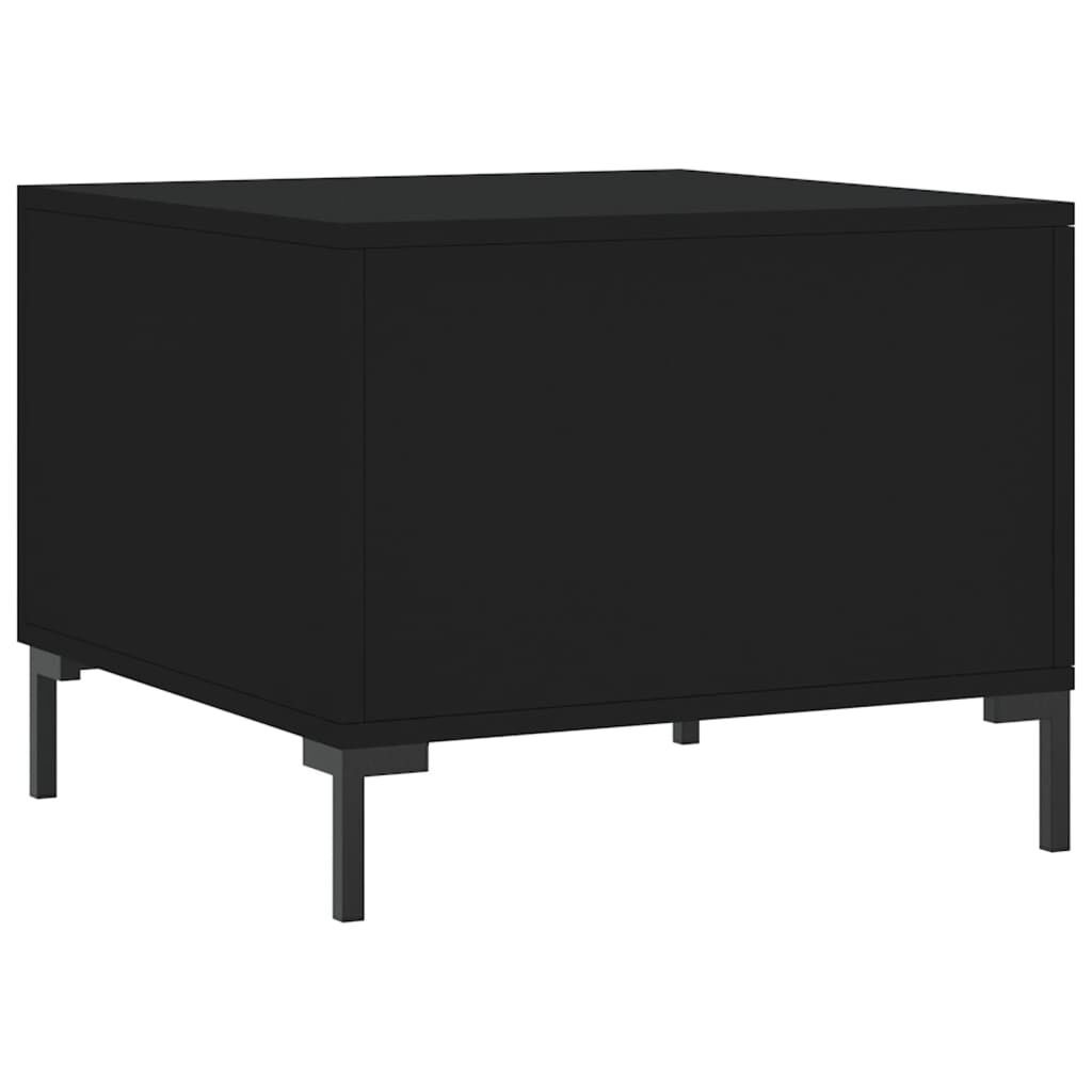 vidaXL Τραπεζάκια Σαλονιού 2 τεμ. Μαύρα 50x50x40 εκ. Επεξεργ. Ξύλο