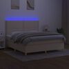 vidaXL &Kappa;&rho;&epsilon;&beta;ά&tau;&iota; Boxspring &mu;&epsilon; &Sigma;&tau;&rho;ώ&mu;&alpha; & LED &Kappa;&rho;&epsilon;&mu; 180x200 &epsilon;&kappa;. &Upsilon;&phi;&alpha;&sigma;&mu;ά&tau;&iota;&nu;&omicron;