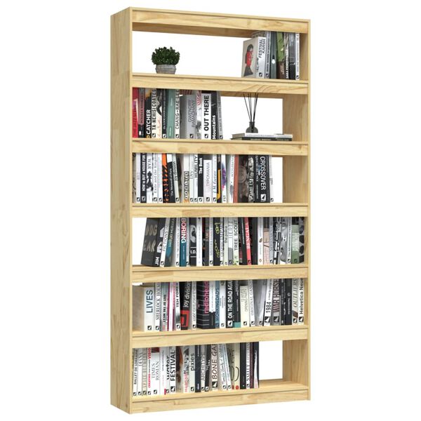 vidaXL Βιβλιοθήκη/Διαχωριστικό Χώρου 40x30x199 εκ. Μασίφ Ξύλο Πεύκου