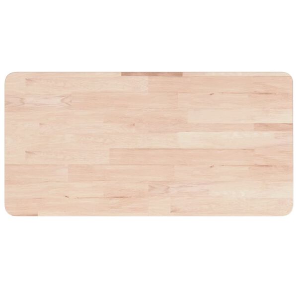 vidaXL Πάγκος Εργασίας Ορθογώνιος 100x60x(73-99,5) εκ Μασίφ Ξύλο Δρυός