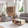 vidaXL &Kappa;&alpha;&nu;&alpha;&pi;έ&sigmaf; 3 pcs Taupe 220 x 80 x 84 &epsilon;&kappa; Ύ&phi;&alpha;&sigma;&mu;&alpha; &mu;&epsilon;ί&gamma;&mu;&alpha;&tau;&omicron;&sigmaf; &lambda;&iota;&nu;ώ&nu;