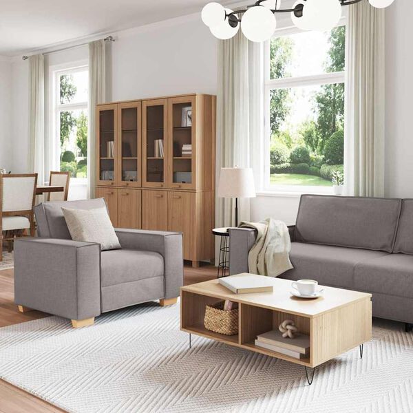 vidaXL &Kappa;&alpha;&nu;&alpha;&pi;έ&sigmaf; 3 pcs Taupe 220 x 80 x 84 &epsilon;&kappa; Ύ&phi;&alpha;&sigma;&mu;&alpha; &mu;&epsilon;ί&gamma;&mu;&alpha;&tau;&omicron;&sigmaf; &lambda;&iota;&nu;ώ&nu;