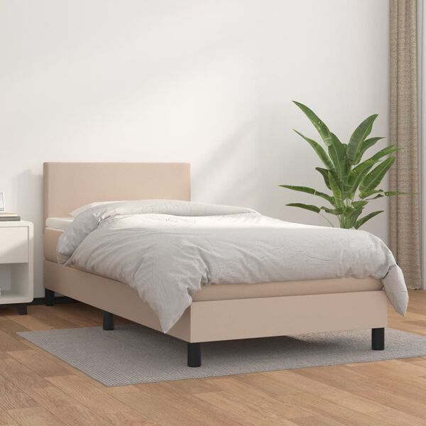 vidaXL &Kappa;&rho;&epsilon;&beta;ά&tau;&iota; Boxspring &mu;&epsilon; &Sigma;&tau;&rho;ώ&mu;&alpha; &Kappa;&alpha;&pi;&omicron;&upsilon;&tau;&sigma;ί&nu;&omicron; 100x200&epsilon;&kappa;.&alpha;&pi;ό &Sigma;&upsilon;&nu;&theta;.&Delta;έ&rho;&mu;&alpha;