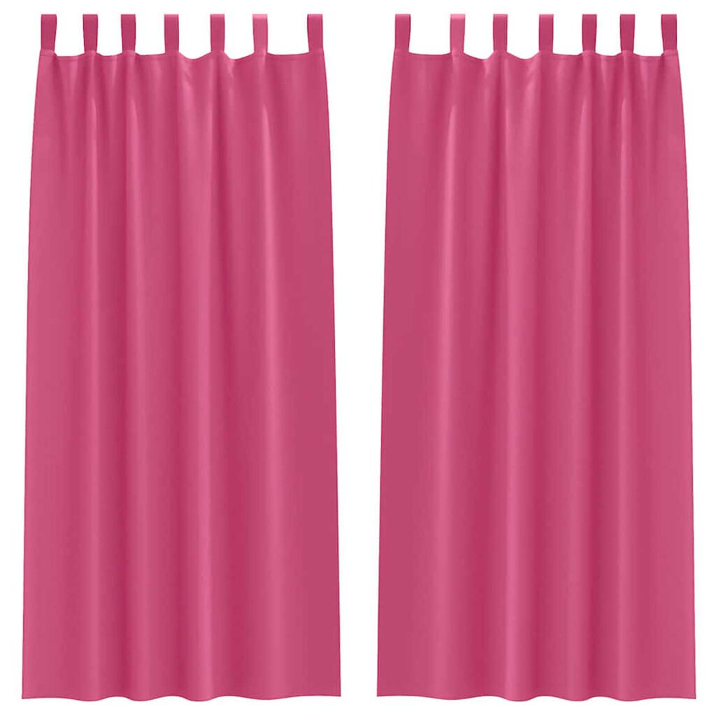 vidaXL Κουρτίνες 2 pcs Φωτεινό Ροζ 225 x 140 εκ. Πολυεστέρας