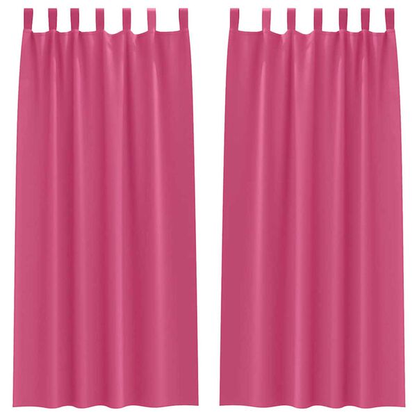 vidaXL Κουρτίνες 2 pcs Φωτεινό Ροζ 225 x 140 εκ. Πολυεστέρας