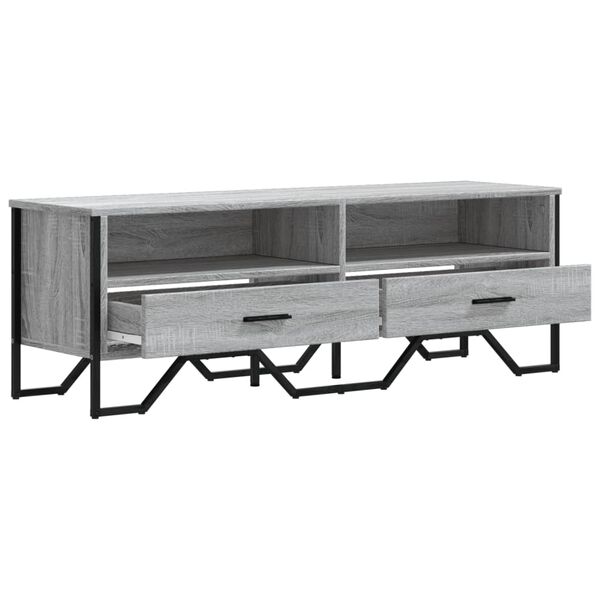 vidaXL Έπιπλο Τηλεόρασης Γκρι Sonoma 122x34x41 εκ. από Επεξεργ. Ξύλο