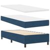 vidaXL Κρεβάτι με ελατήρια με στρώμα Μπλε 90 x 190 cm ύφασμα
