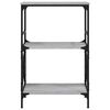 vidaXL Βιβλιοθήκη 3 Επιπέδων Γκρι Sonoma 59x35x90,5 εκ. Επεξεργ. Ξύλο
