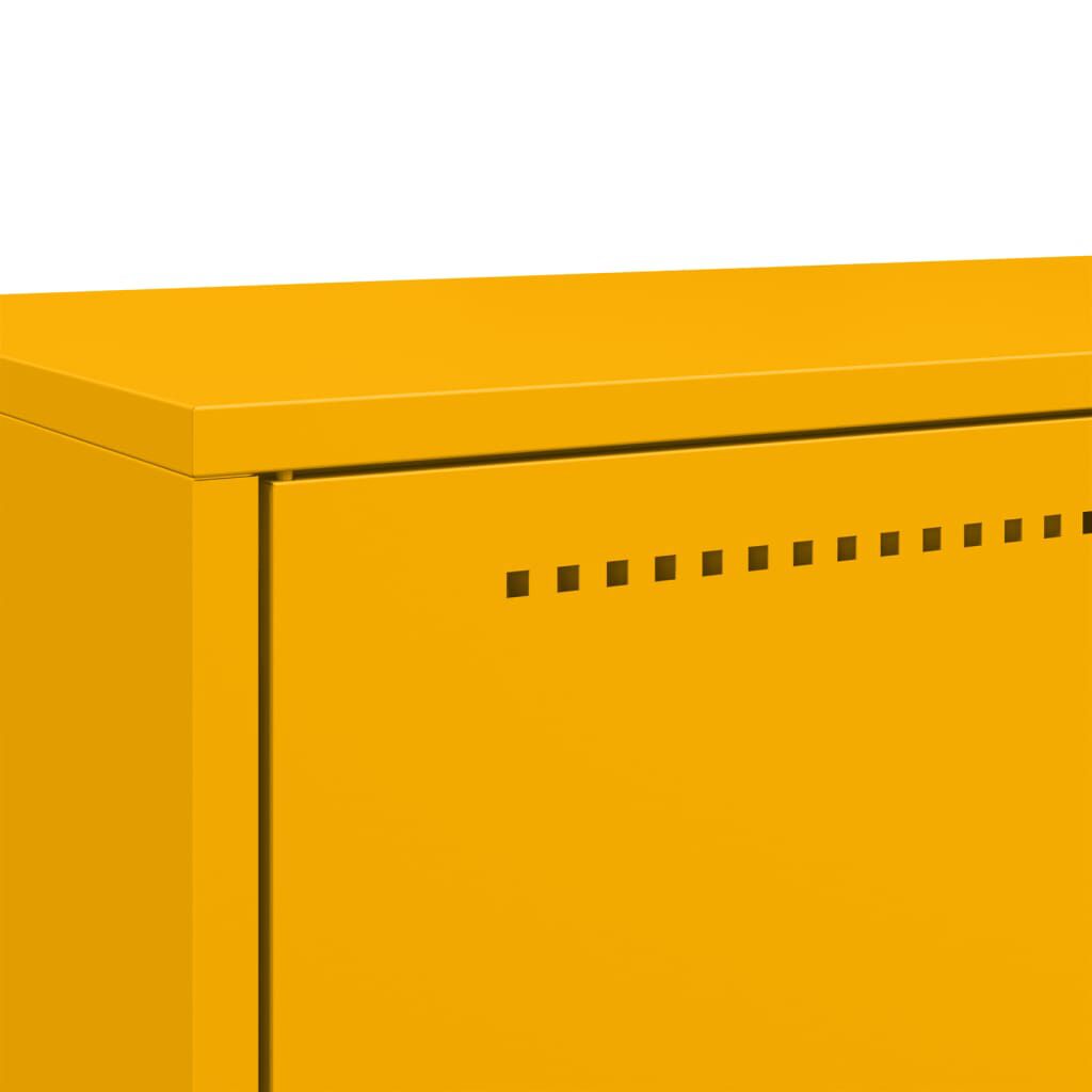 vidaXL Ντουλάπι Μουσταρδί 68x39x111,5 εκ. από Ατσάλι