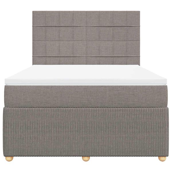 vidaXL &Kappa;&rho;&epsilon;&beta;ά&tau;&iota; Boxspring &mu;&epsilon; &Sigma;&tau;&rho;ώ&mu;&alpha; Taupe 140x200 &epsilon;&kappa;. &Upsilon;&phi;&alpha;&sigma;&mu;ά&tau;&iota;&nu;&omicron;