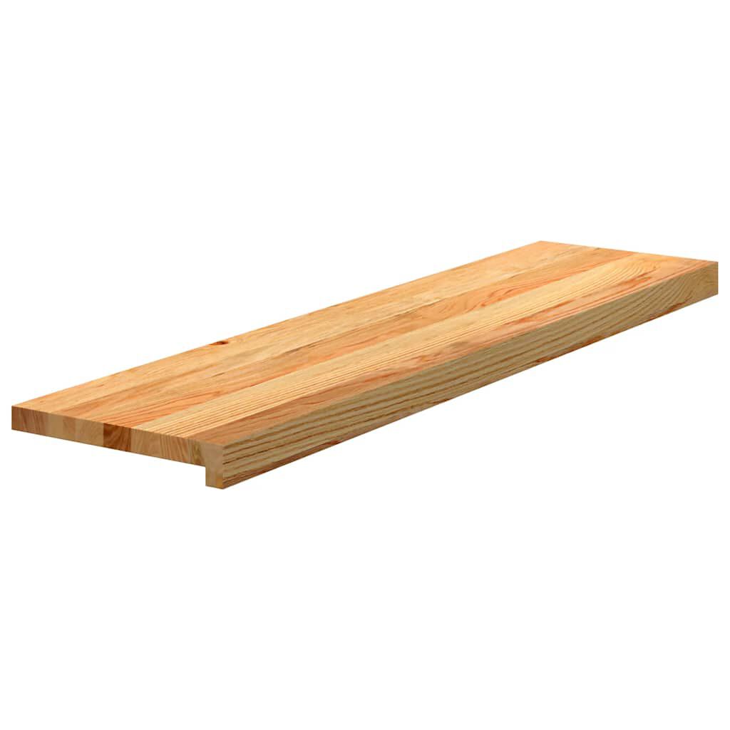 vidaXL Πατάκια Σκάλας 8 τεμ. Ανοιχτό Καφέ 100x25x2 cm Ξύλο Δρυός