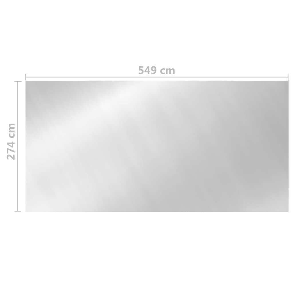 vidaXL Κάλυμμα Πισίνας Ασημί 549 x 274 εκ. από Πολυαιθυλένιο