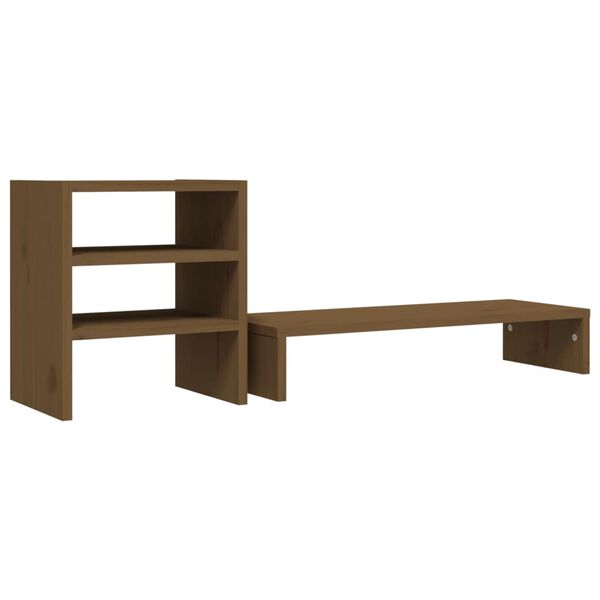 vidaXL Βάση Οθόνης Καφέ 81x20x30 εκ. από Μασίφ Ξύλο Πεύκου