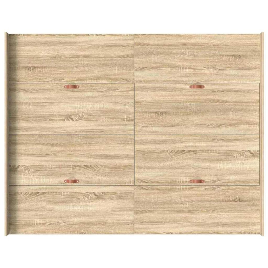 vidaXL Κρεβάτι με αποθηκευτικό χώρο Sonoma Δρυς 140 x 190 cm