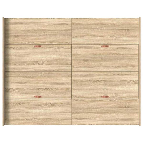 vidaXL Κρεβάτι με αποθηκευτικό χώρο Sonoma Δρυς 140 x 190 cm