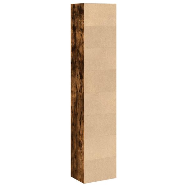 vidaXL Βιβλιοθήκη Καπνιστή Δρυς 40x30x189 εκ. από Επεξεργασμένο Ξύλο