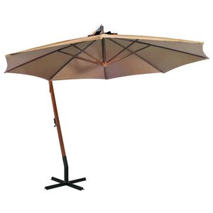 vidaXL &Omicron;&mu;&pi;&rho;έ&lambda;&alpha; &Kappa;ή&pi;&omicron;&upsilon; &Kappa;&rho;&epsilon;&mu;&alpha;&sigma;&tau;ή &Iota;&sigma;&tau;ό Taupe 3,5x2,9 &mu;. &Mu;&alpha;&sigma;ί&phi; &Xi;ύ&lambda;&omicron; &Epsilon;&lambda;ά&tau;&eta;&sigmaf;