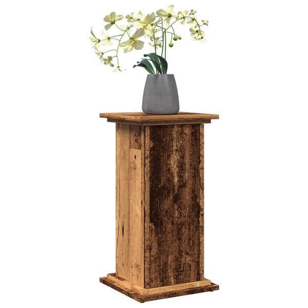 vidaXL Βάση Οθόνης με Αποθ. Όψη Παλαιού Ξύλου 31x30x60 εκ. Επεξ. Ξύλο