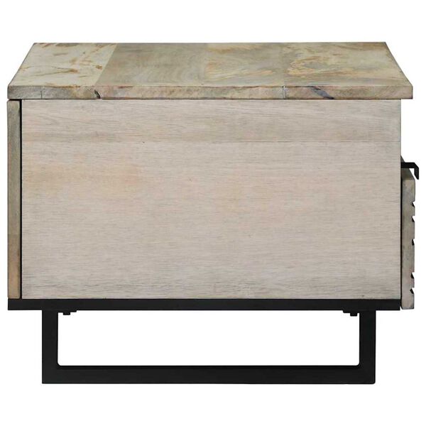 vidaXL Τραπεζάκι σαλονιού with Drawer Άσπρο, Μαύρο 80 x 54 x 40 εκ