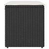vidaXL σκαμπό κήπου με μαξιλάρια 2 τεμάχια Μαύρο 40x40x43 cm