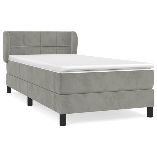 vidaXL &Kappa;&rho;&epsilon;&beta;ά&tau;&iota; Boxspring &mu;&epsilon; &Sigma;&tau;&rho;ώ&mu;&alpha; &Alpha;&nu;&omicron;&iota;&chi;&tau;ό &Gamma;&kappa;&rho;&iota; 90x190 &epsilon;&kappa;. &Beta;&epsilon;&lambda;&omicron;ύ&delta;&iota;&nu;&omicron;